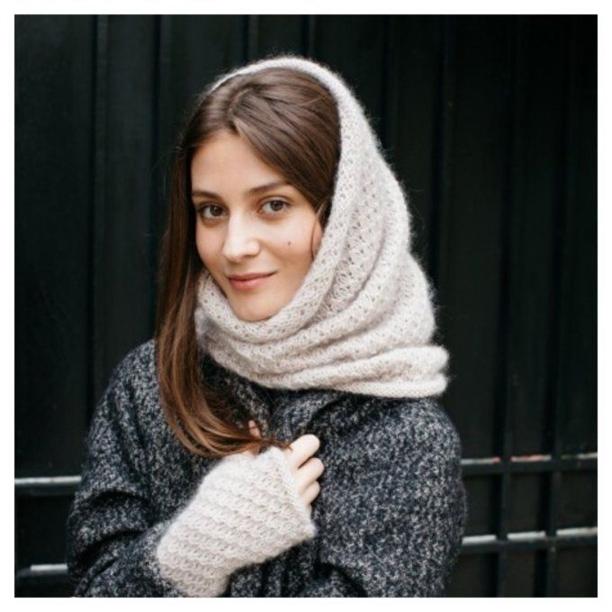 Kit tricot - Snood Capuche  Voltaire