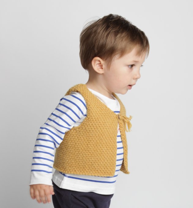 Modèle tricot PDF - Gilet Lucien