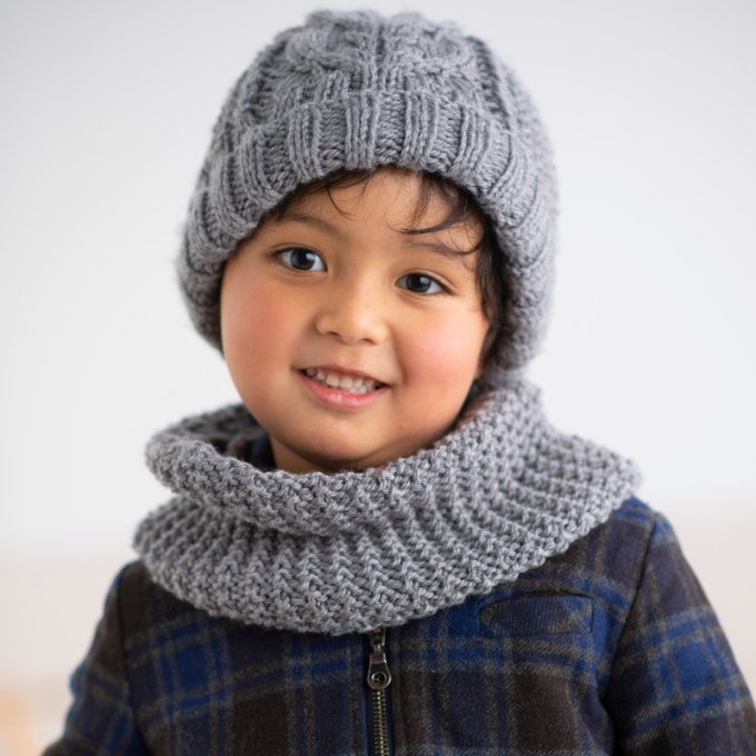 Modèle tricot PDF - Snood Lucas