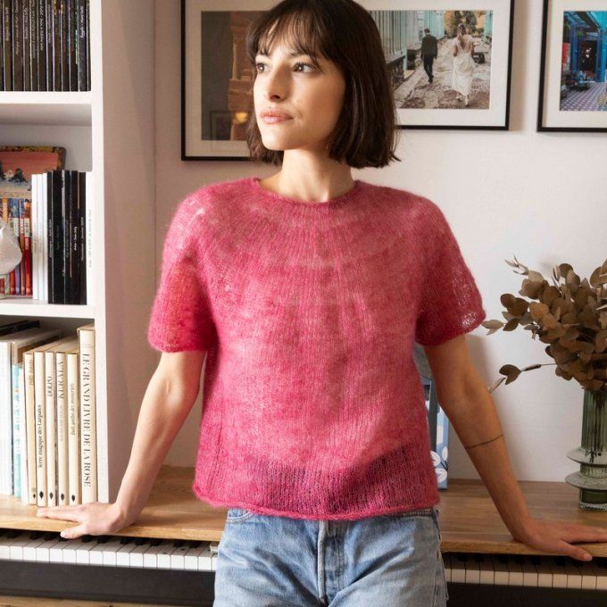 Modèle tricot PDF Top Lauren